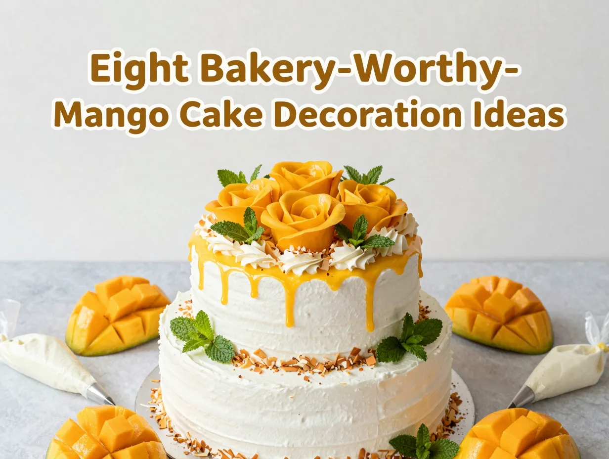 Eight bakery worthy mango cake decoration ideas