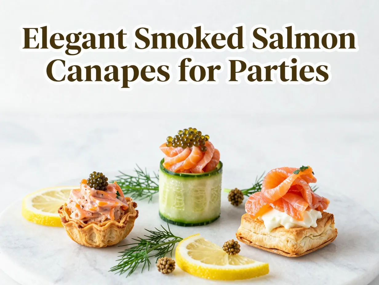 Elegant smoked salmon canapes for parties