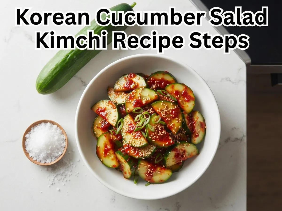 Korean cucumber salad kimchi recipe steps