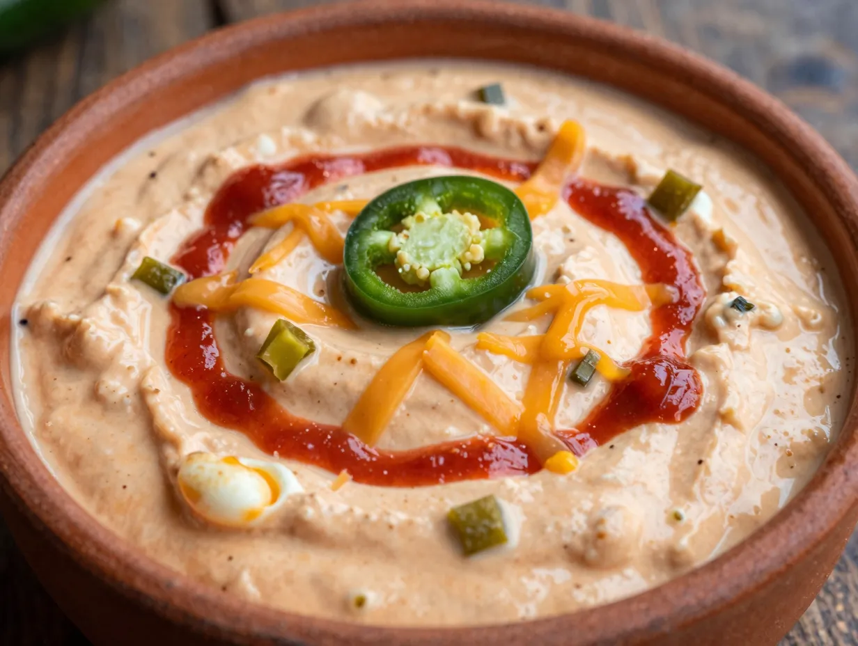 The spicy jalapeno cream cheese taco dip