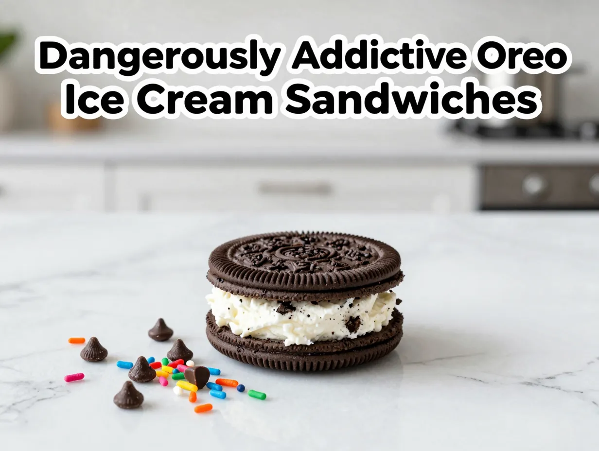 Dangerously addictive oreo ice cream sandwiches