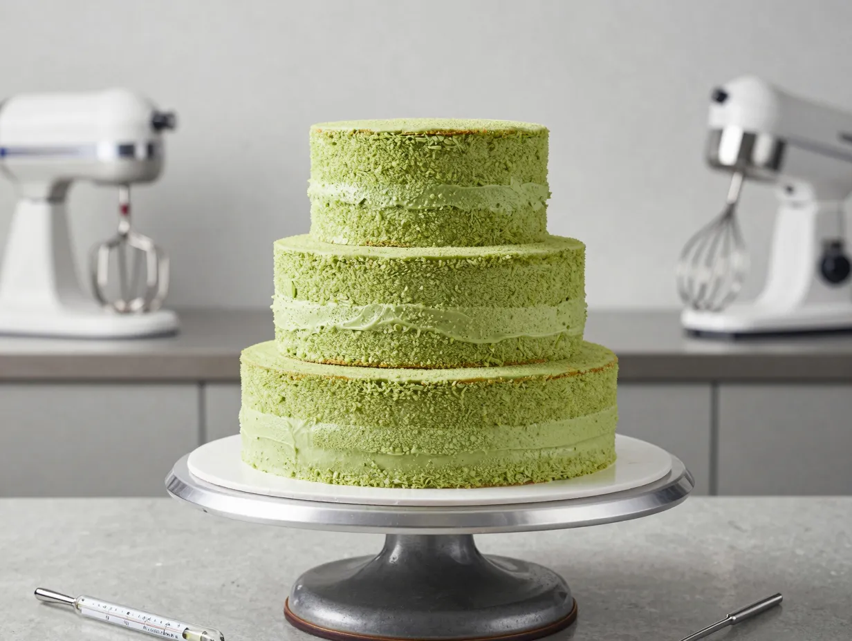 The cake blogs classic 3 layer matcha strawberry showpiece