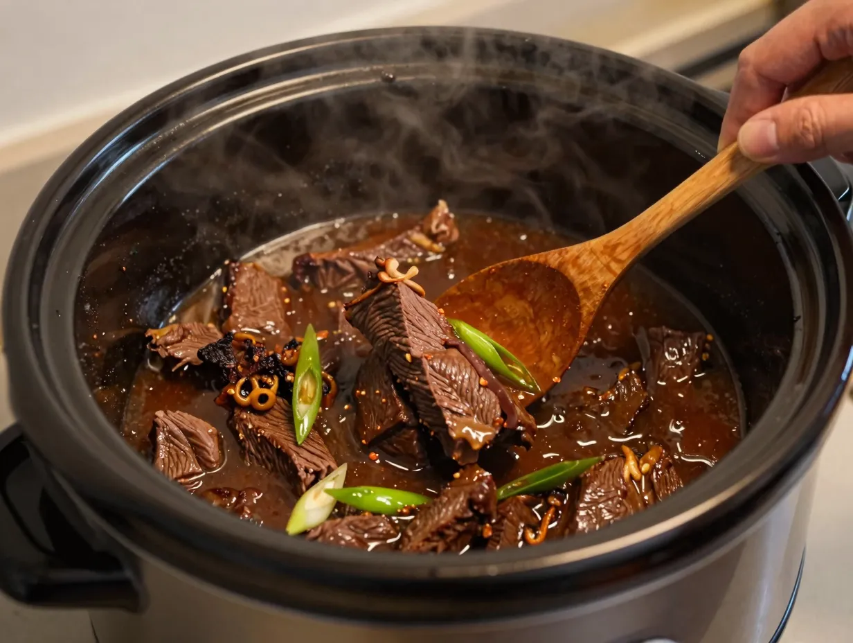Slow cooker mongolian beef