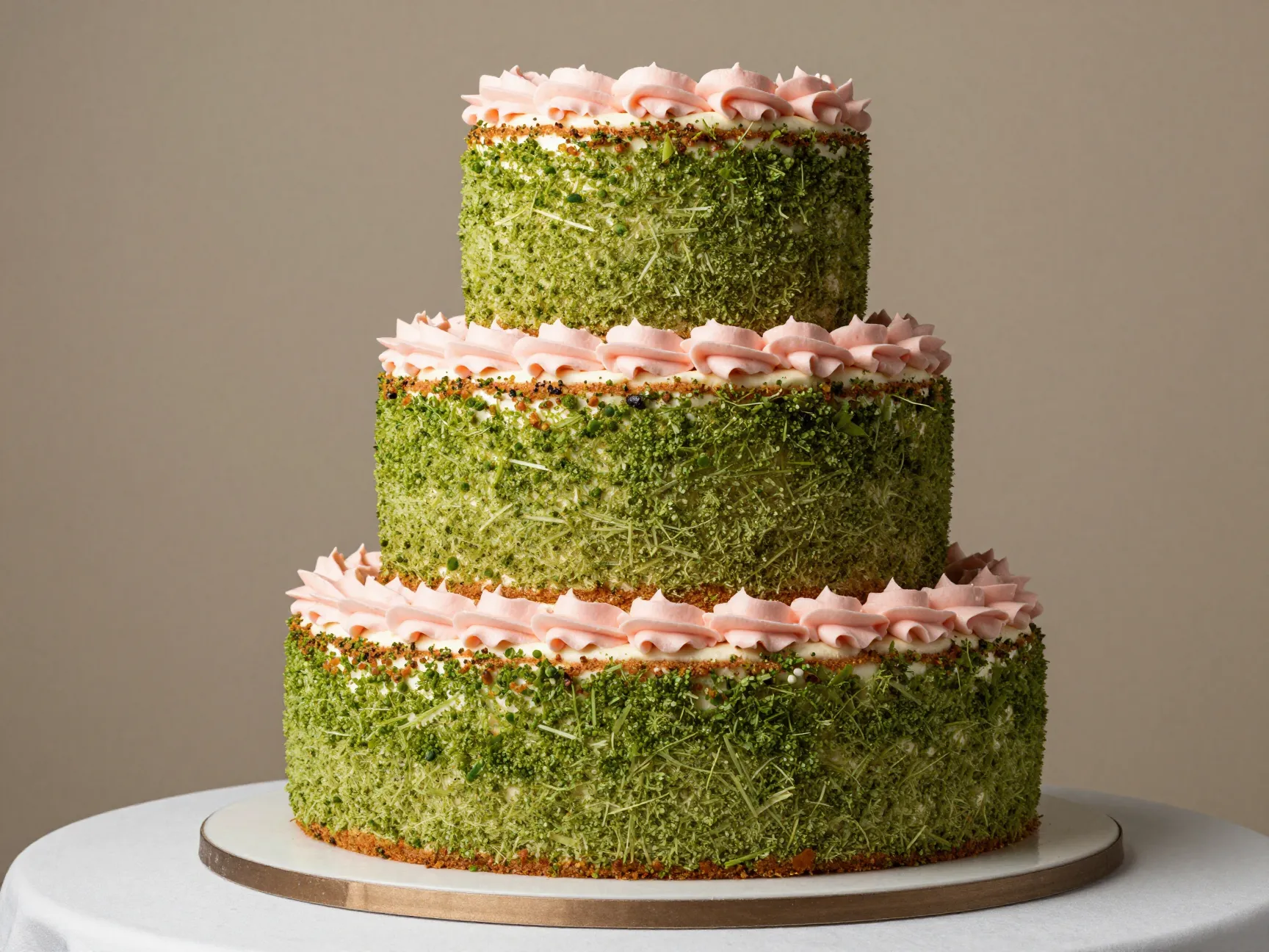 Chelsweets tall bakery style strawberry matcha layer cake