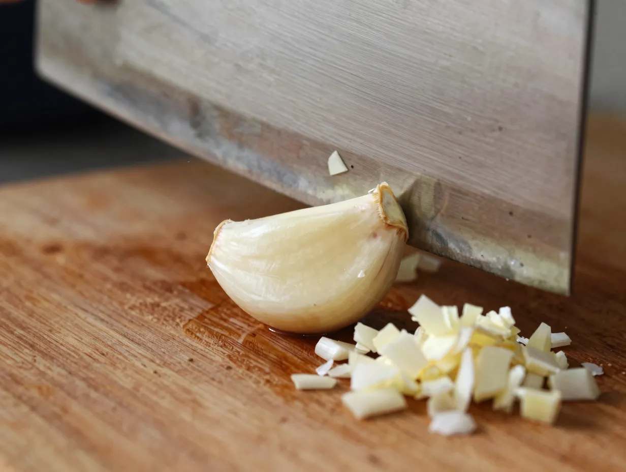 Fresh garlic provides a pungent aromatic foundation