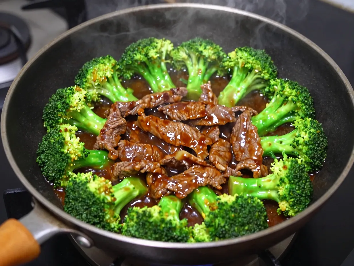 Mongolian beef with broccoli