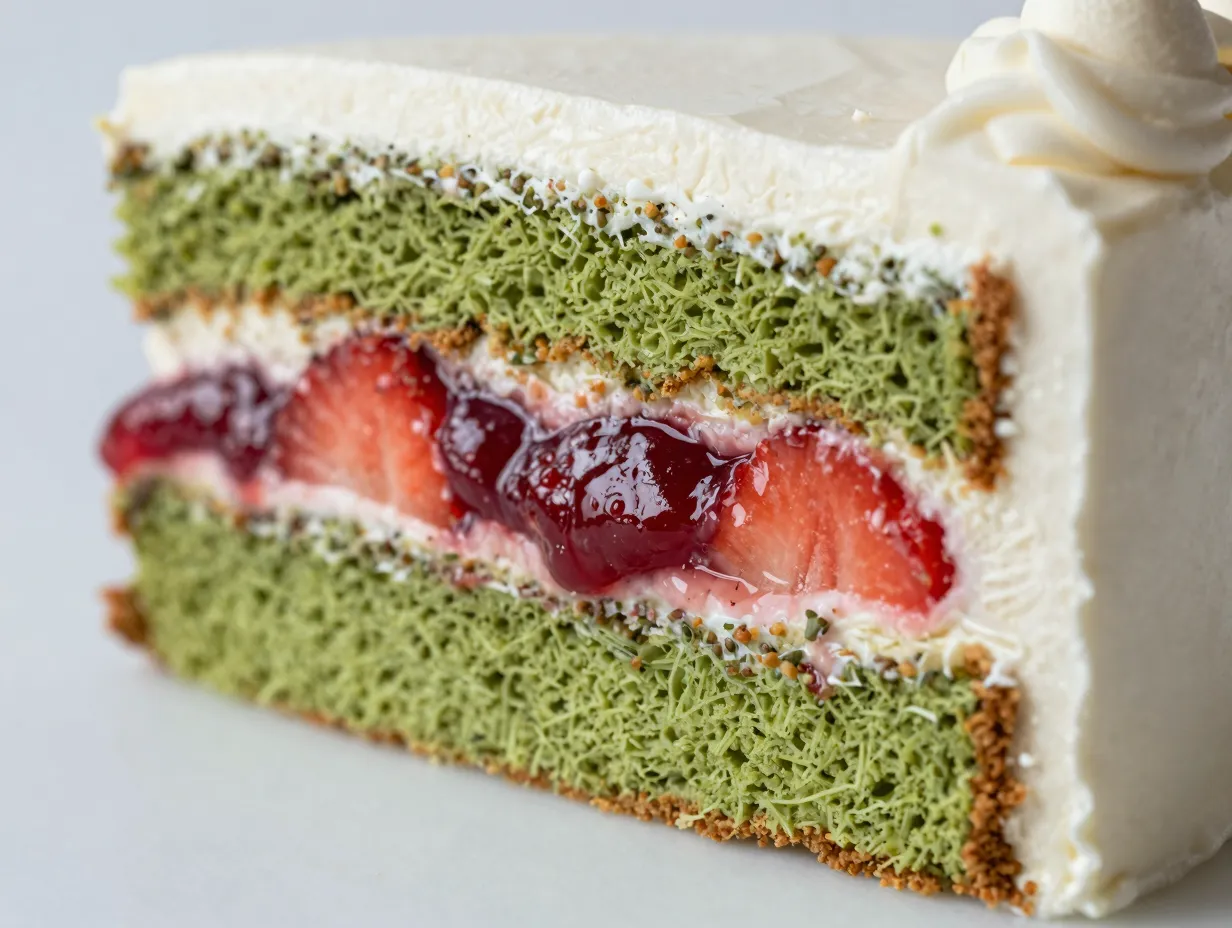 Teak and thymes elegant matcha strawberry cake