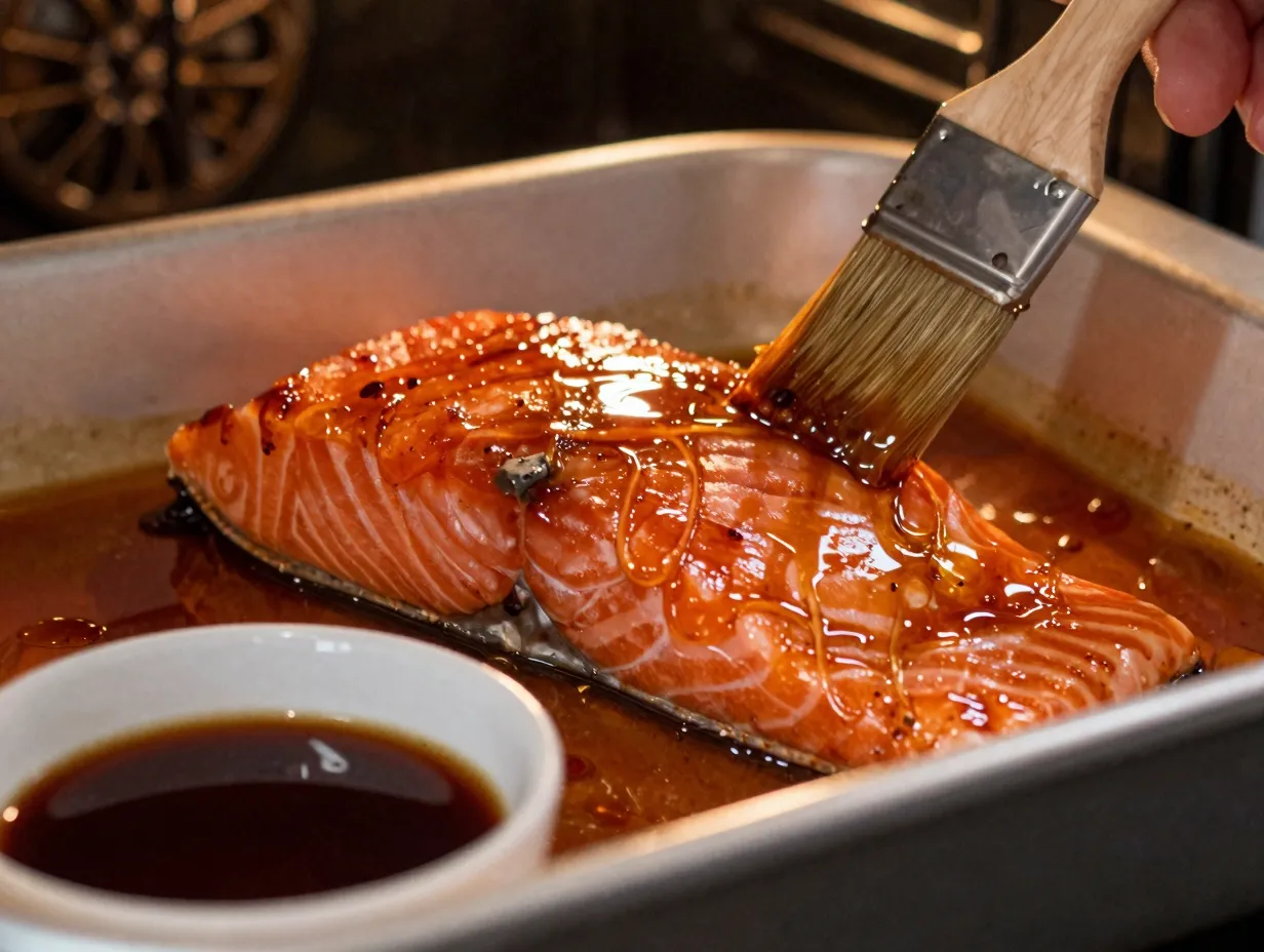 Honey soy baked salmon