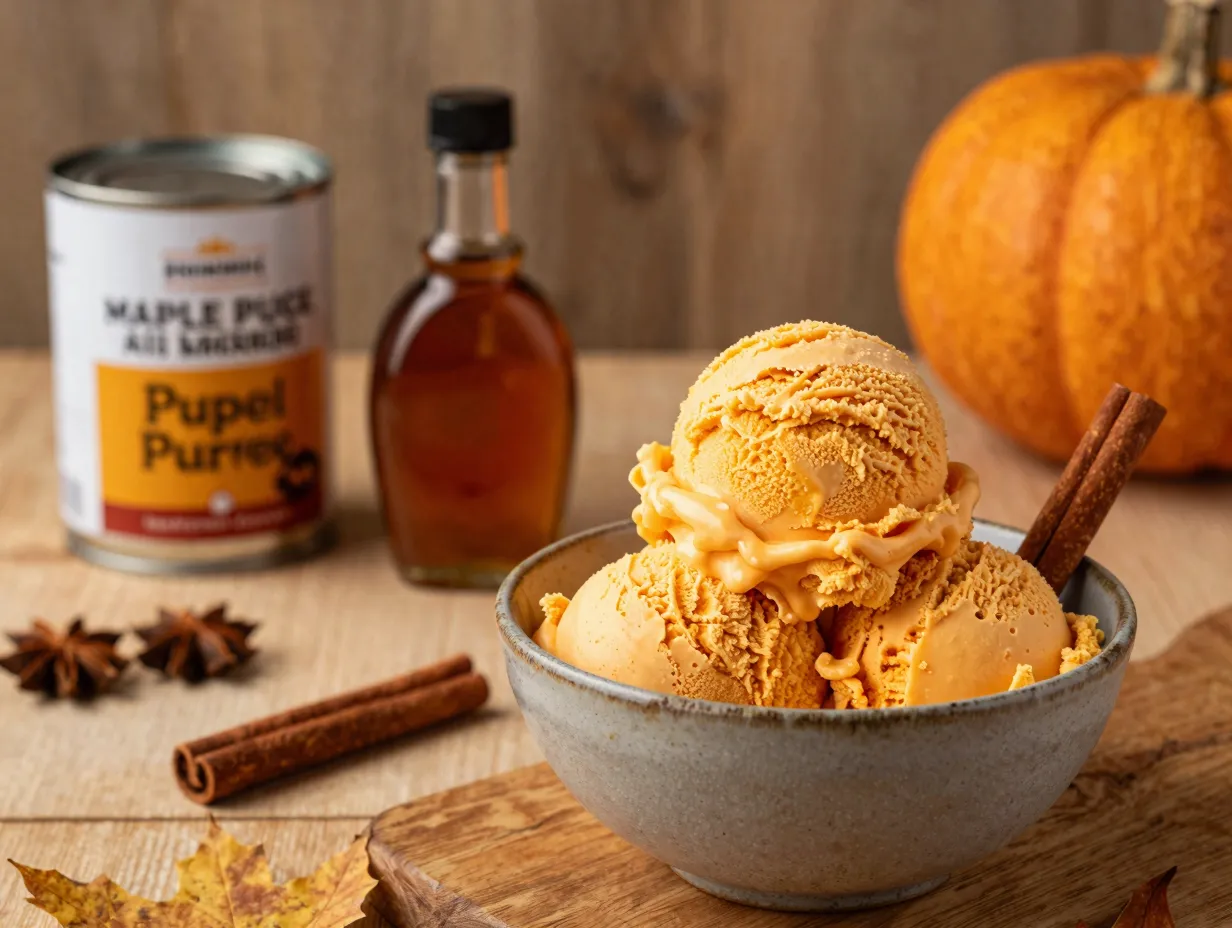 Pumpkin spice ice cream