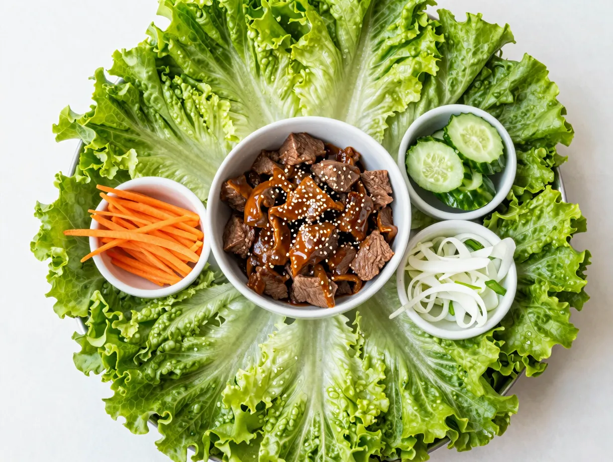 Mongolian beef lettuce wraps