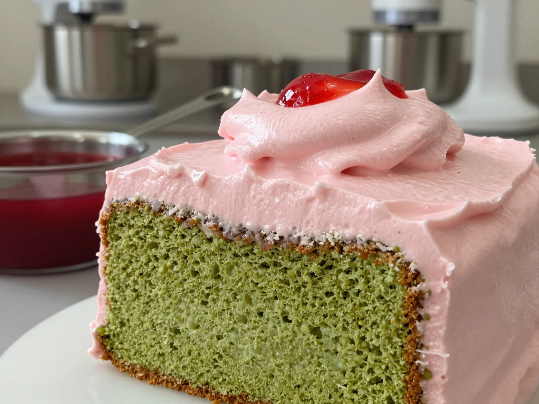 Recipes by natalies matcha strawberry cake with fresh strawberry buttercream