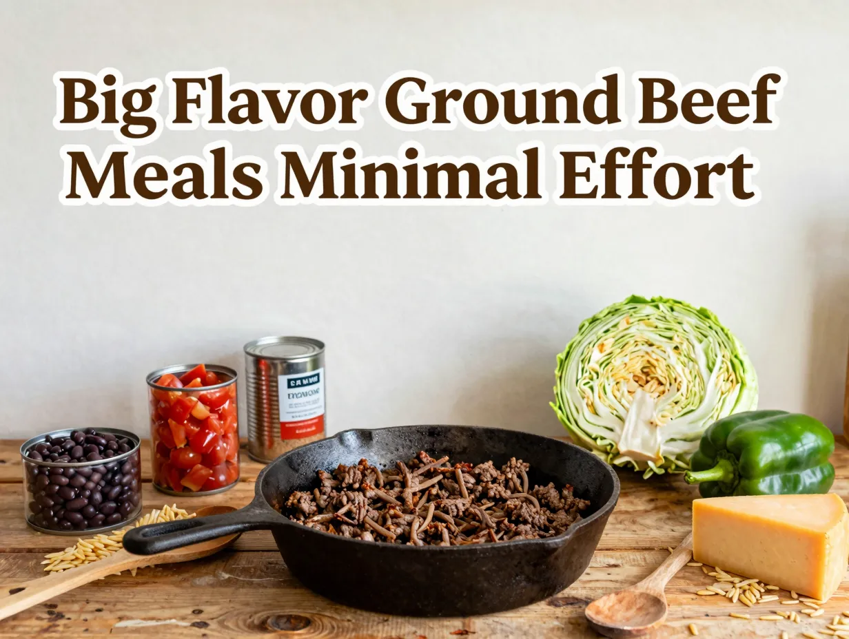 Big flavor ground beef meals minimal effort