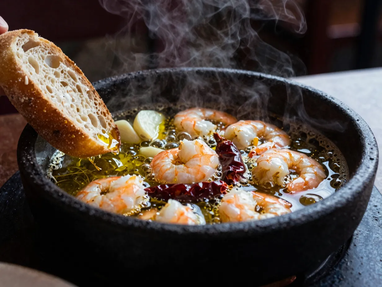 Spanish gambas al ajillo