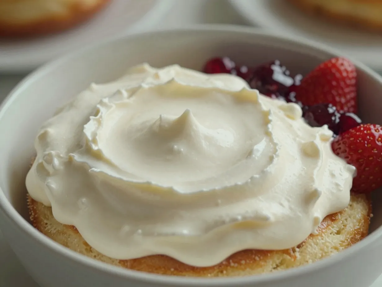 The sour cream whipped cream trifle