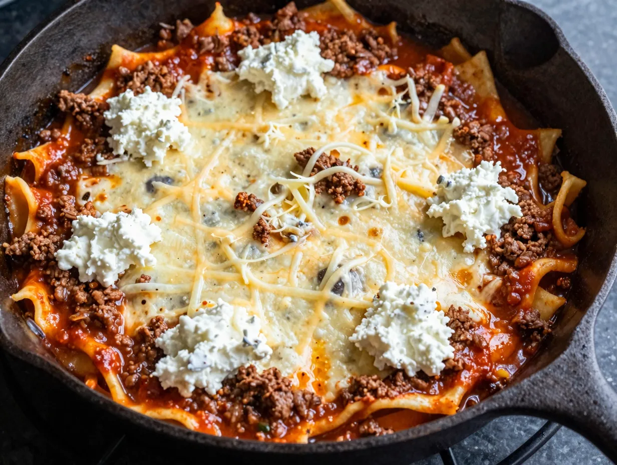 One pot lasagna skillet
