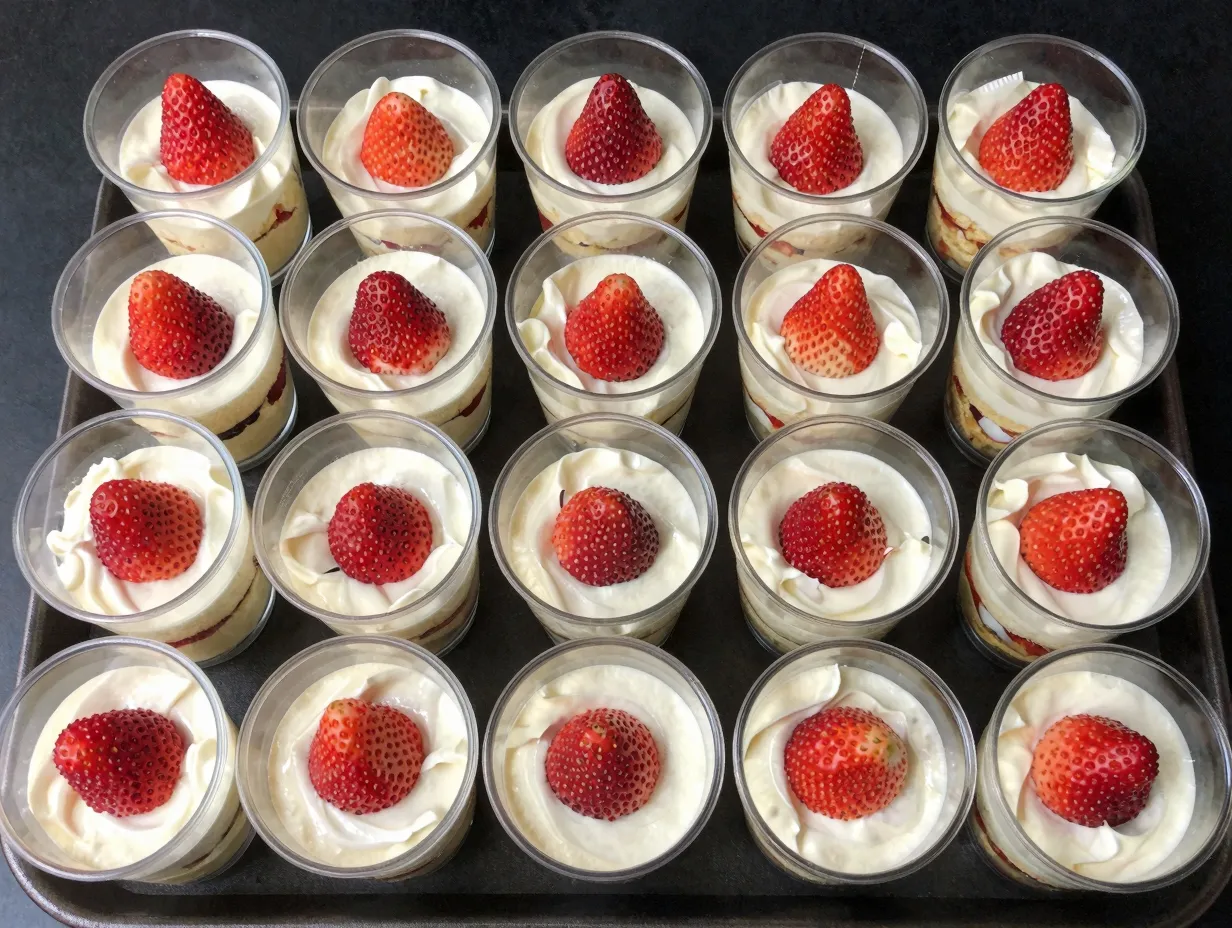 The individual mini trifle cups