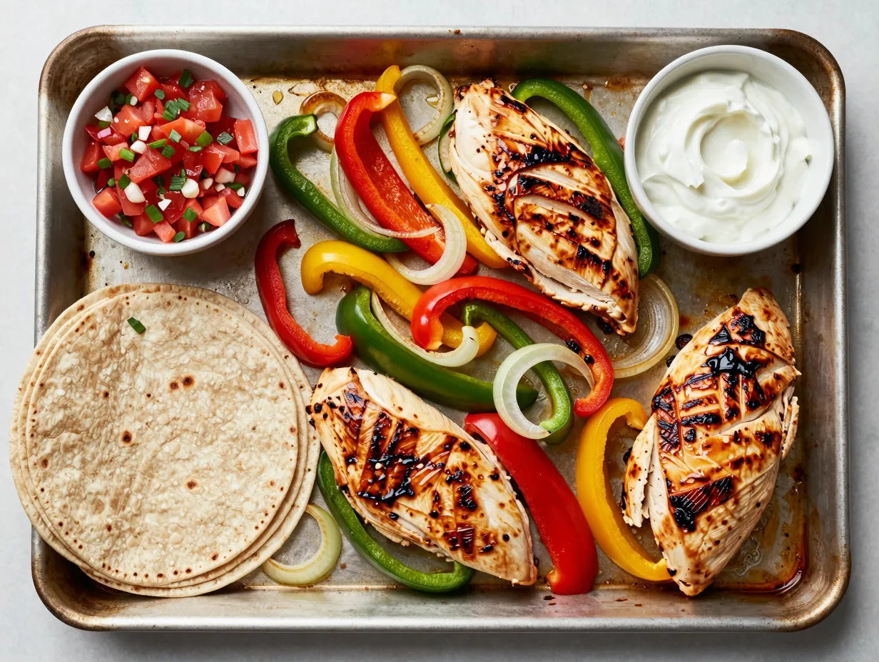 Sheet pan chicken fajitas