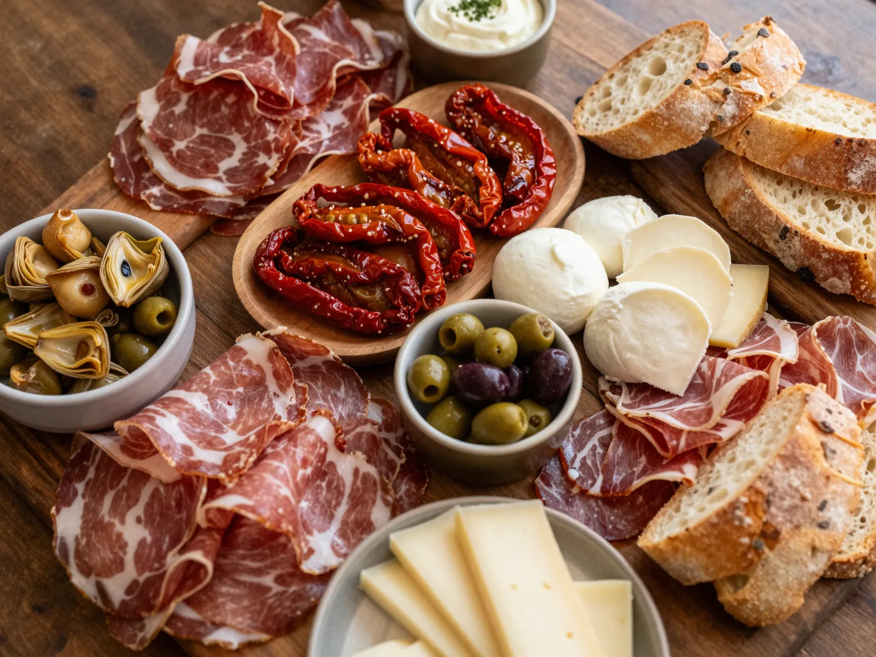 The antipasto and mediterranean platter
