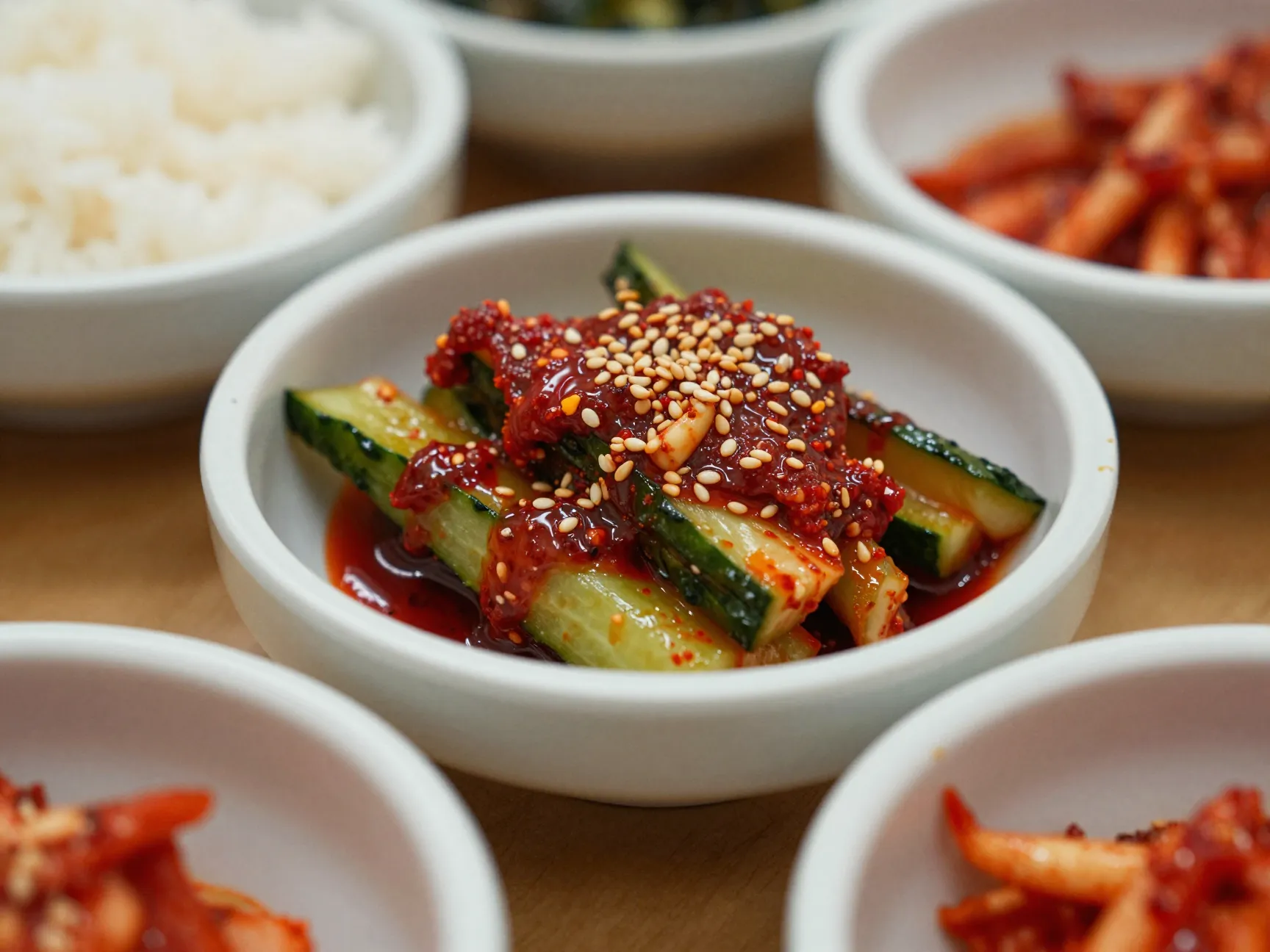 Korean style spicy cucumber salad oi muchim