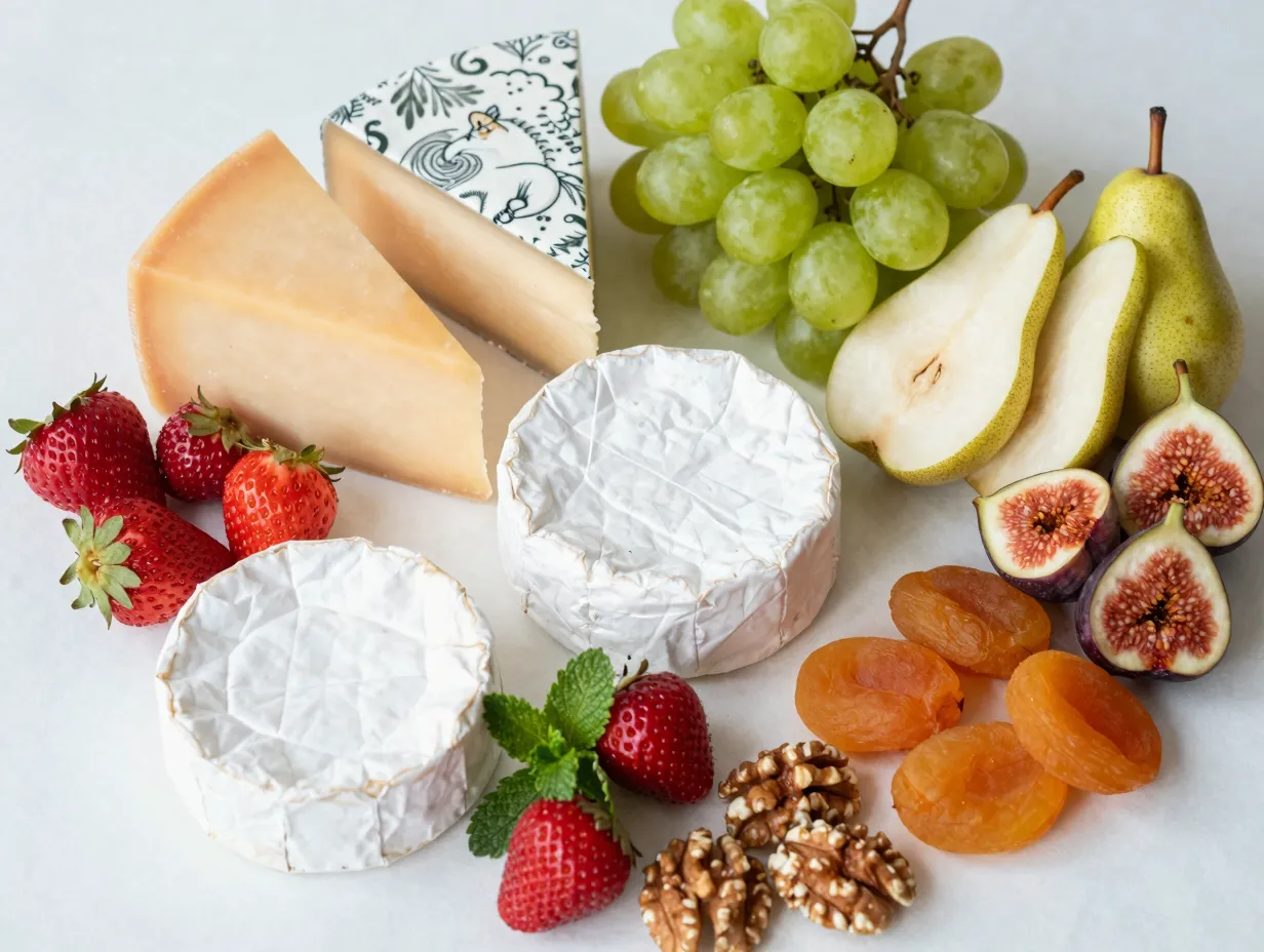 The fruit and cheese board