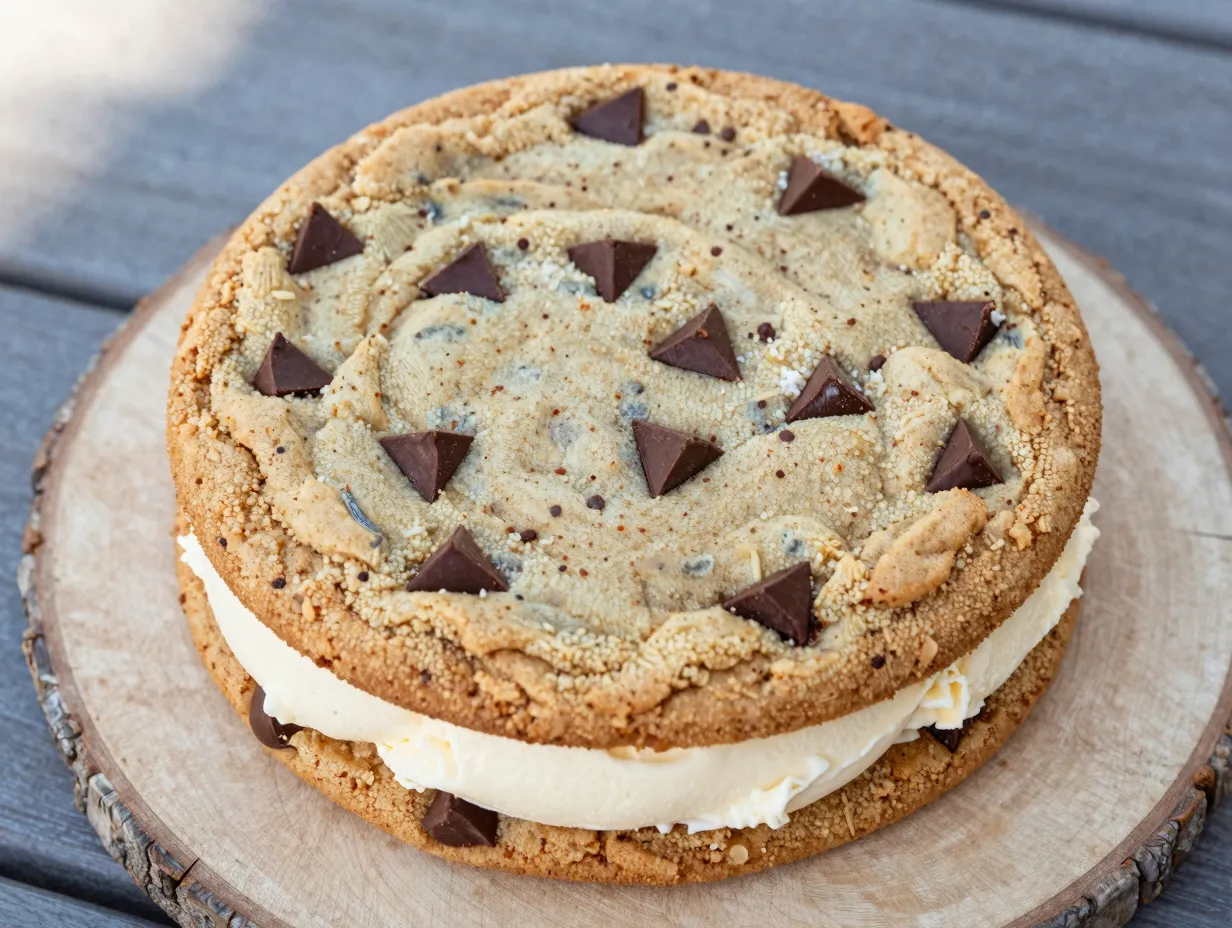 The giant cookie ice cream sandwich cake