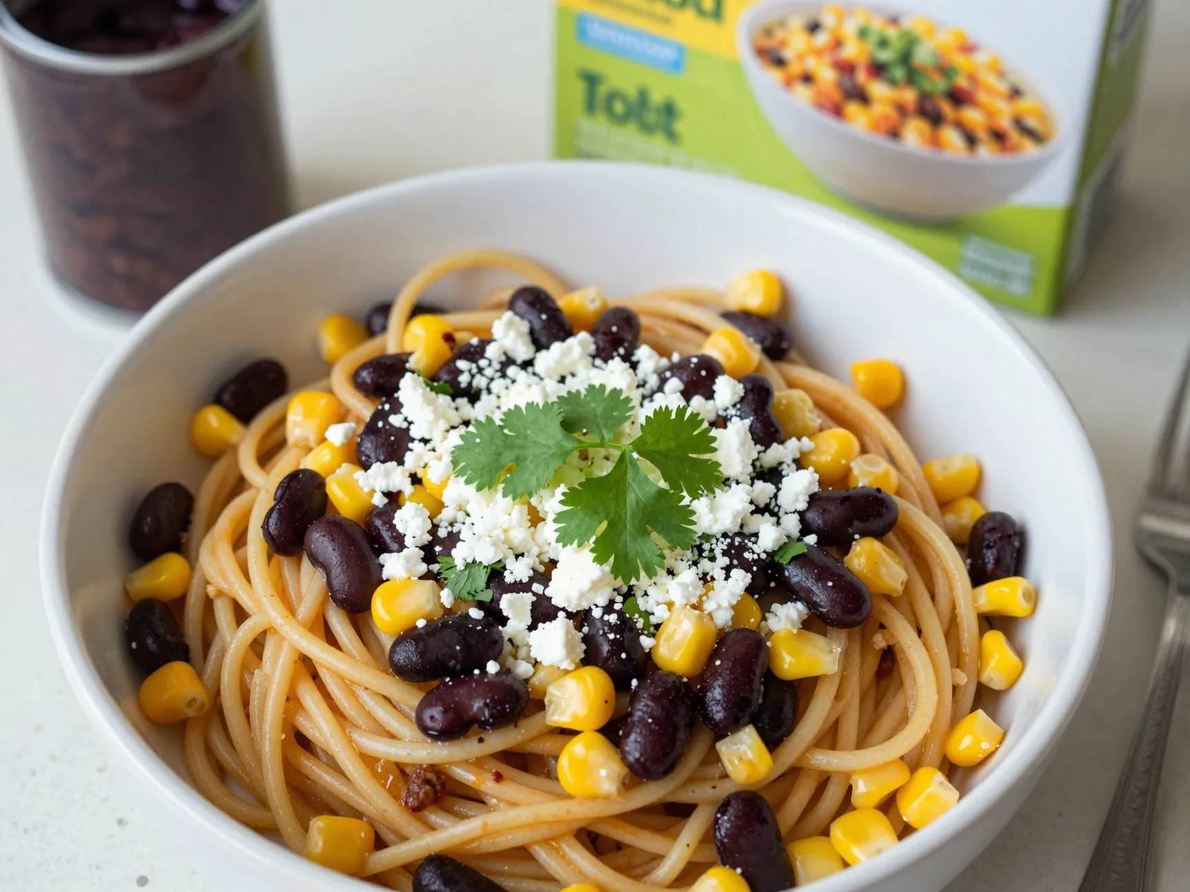 The black bean and corn vegetarian version