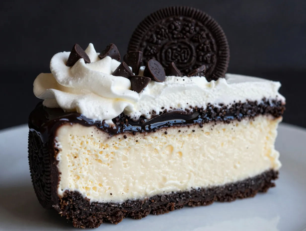 The cookie dough ice cream cake with oreo crust
