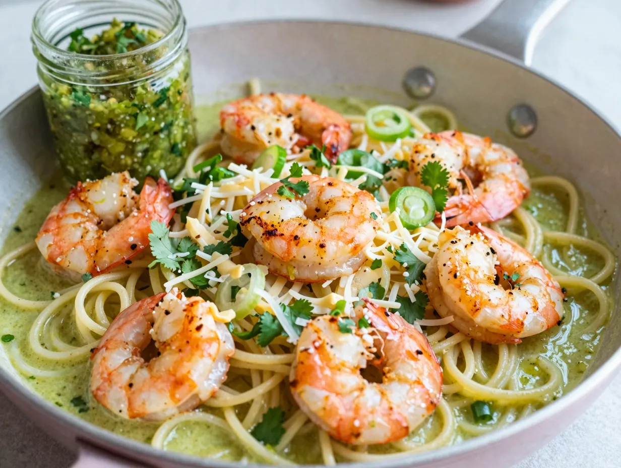 The shrimp and salsa verde twist