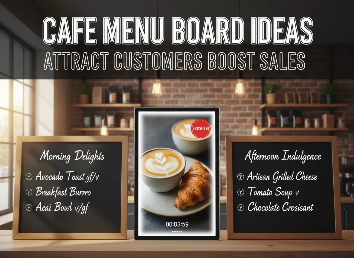 Cafe menu board ideas attract customers boost sales