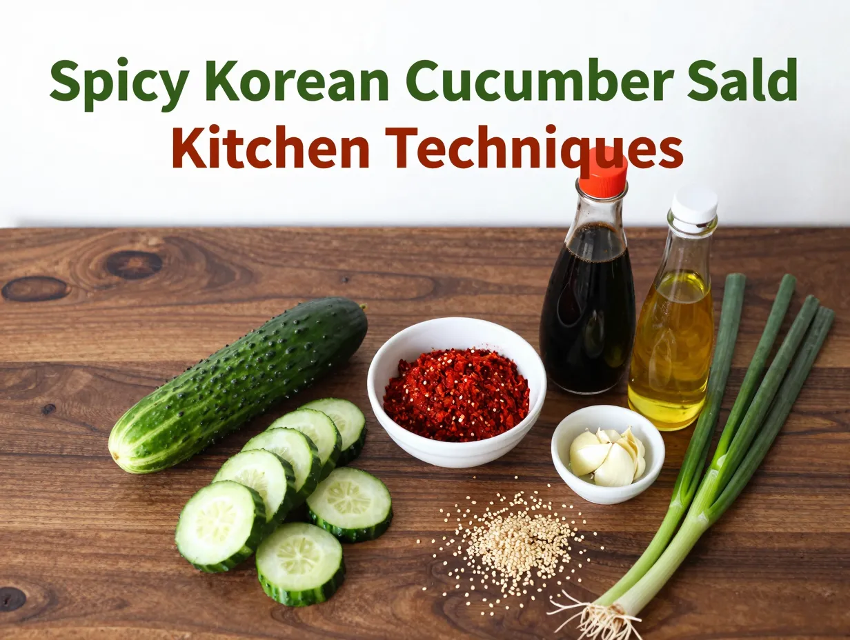 Spicy korean cucumber salad kitchen techniques