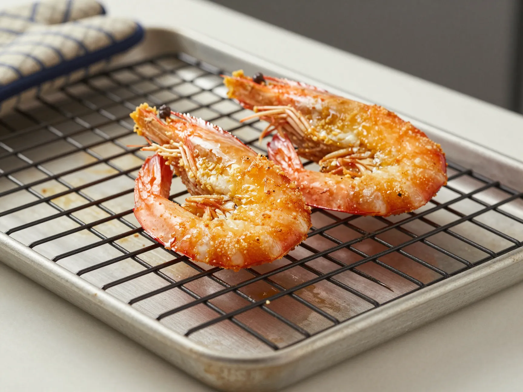 Baked coconut shrimp with a crispy panko crust