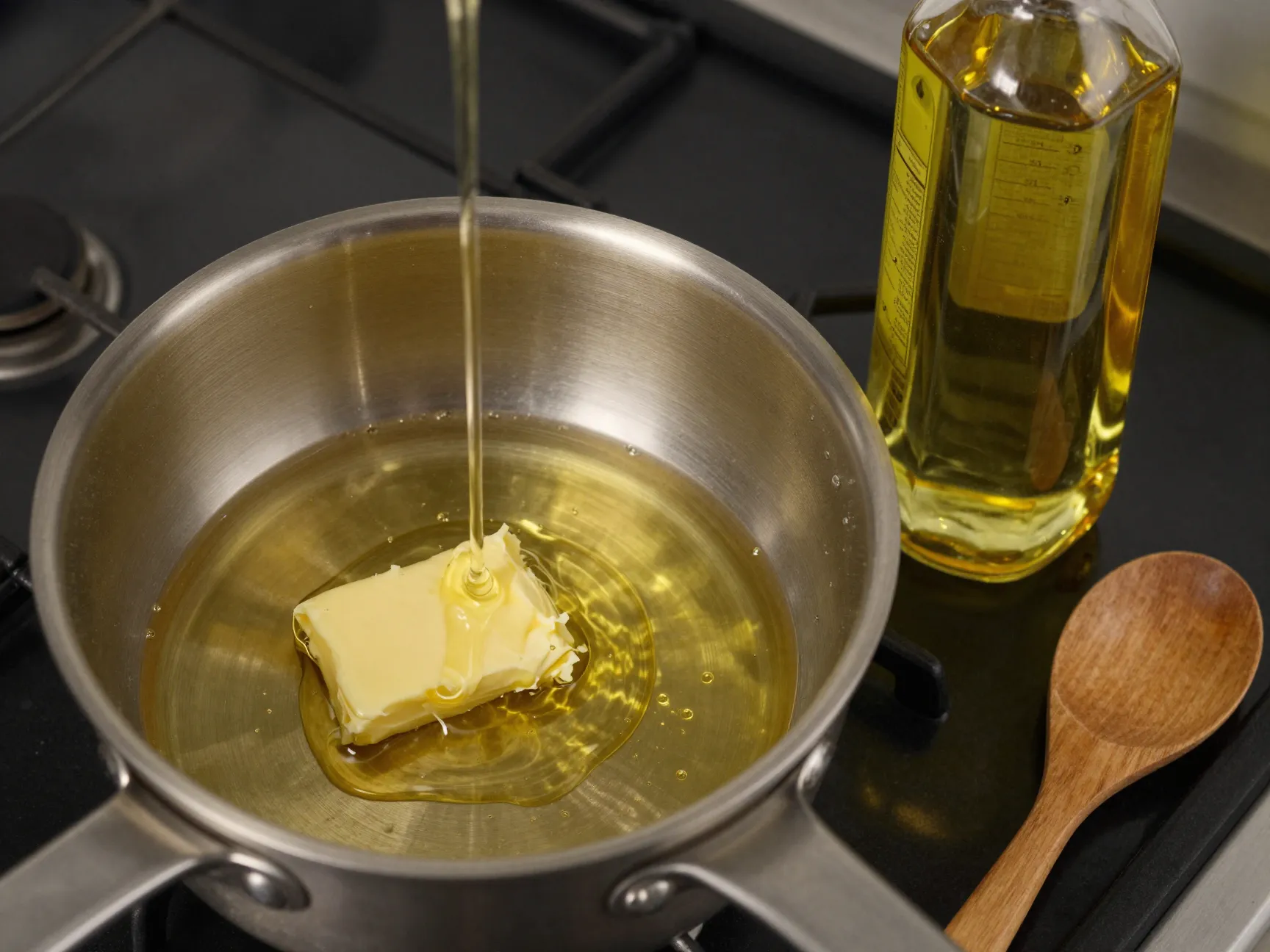Use melted butter instead of oil