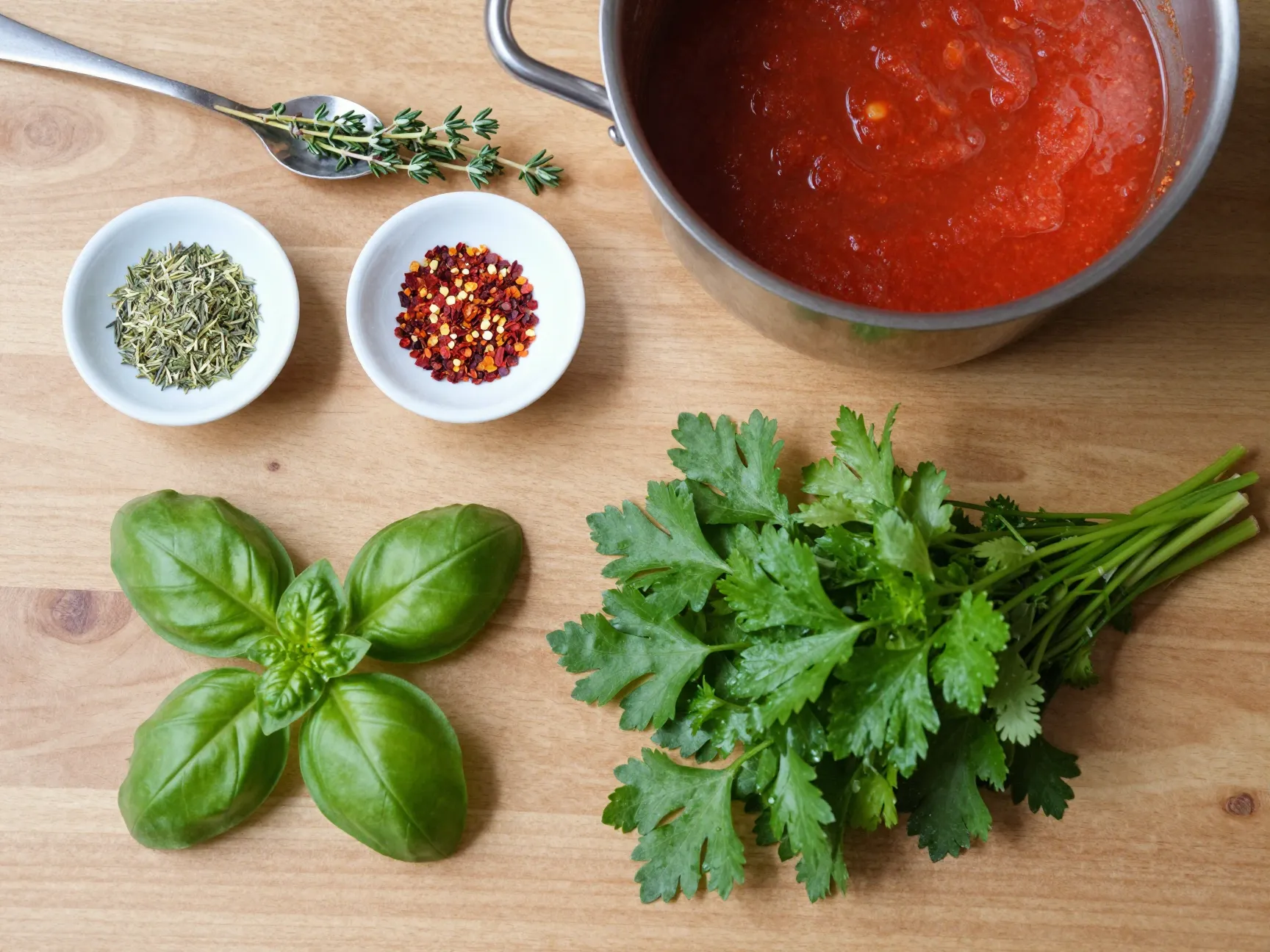 The dried herbs early fresh herbs late method