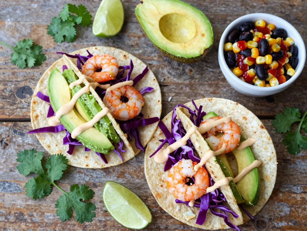 Coconut shrimp tacos