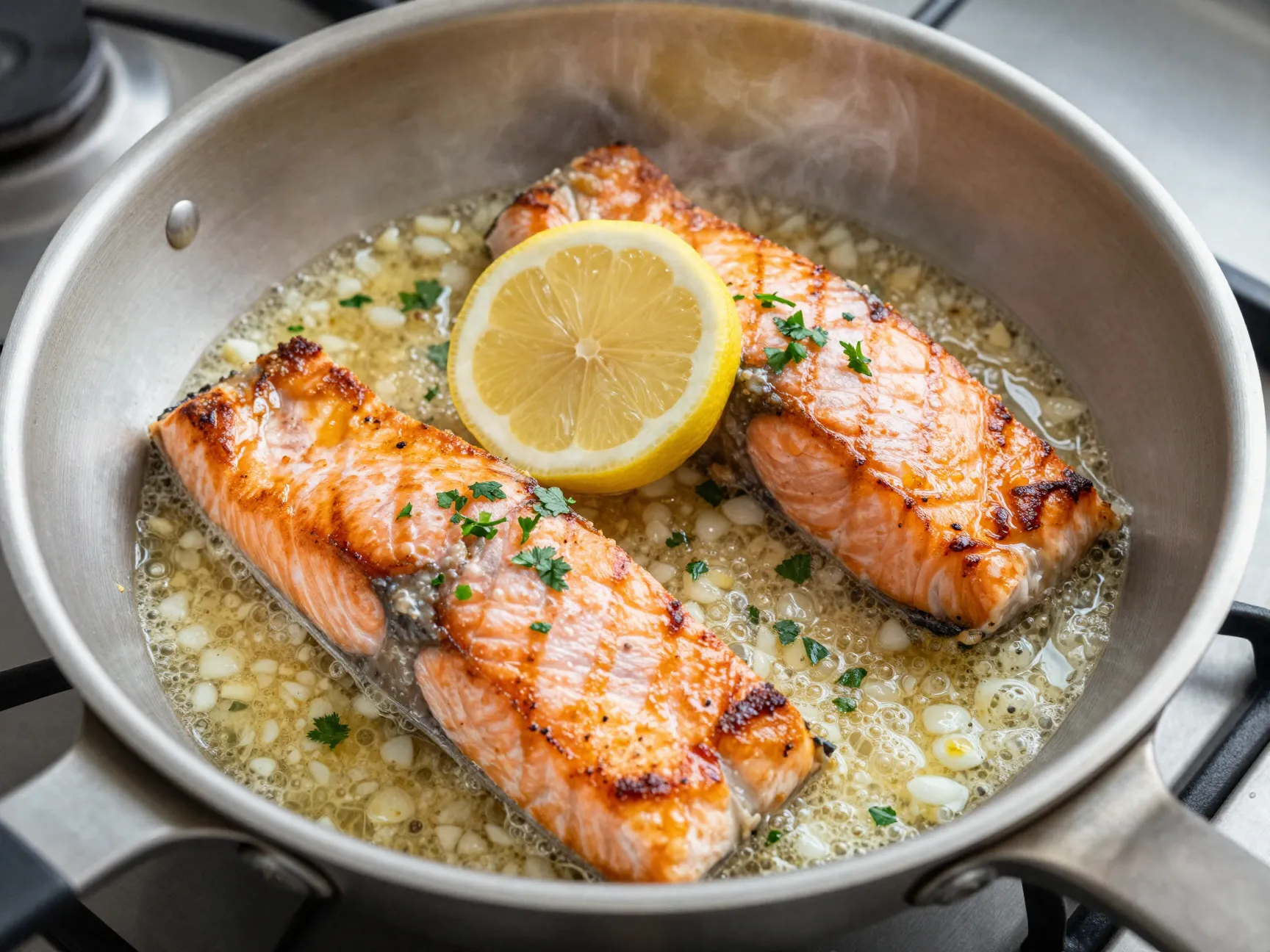 Classic lemon garlic butter salmon