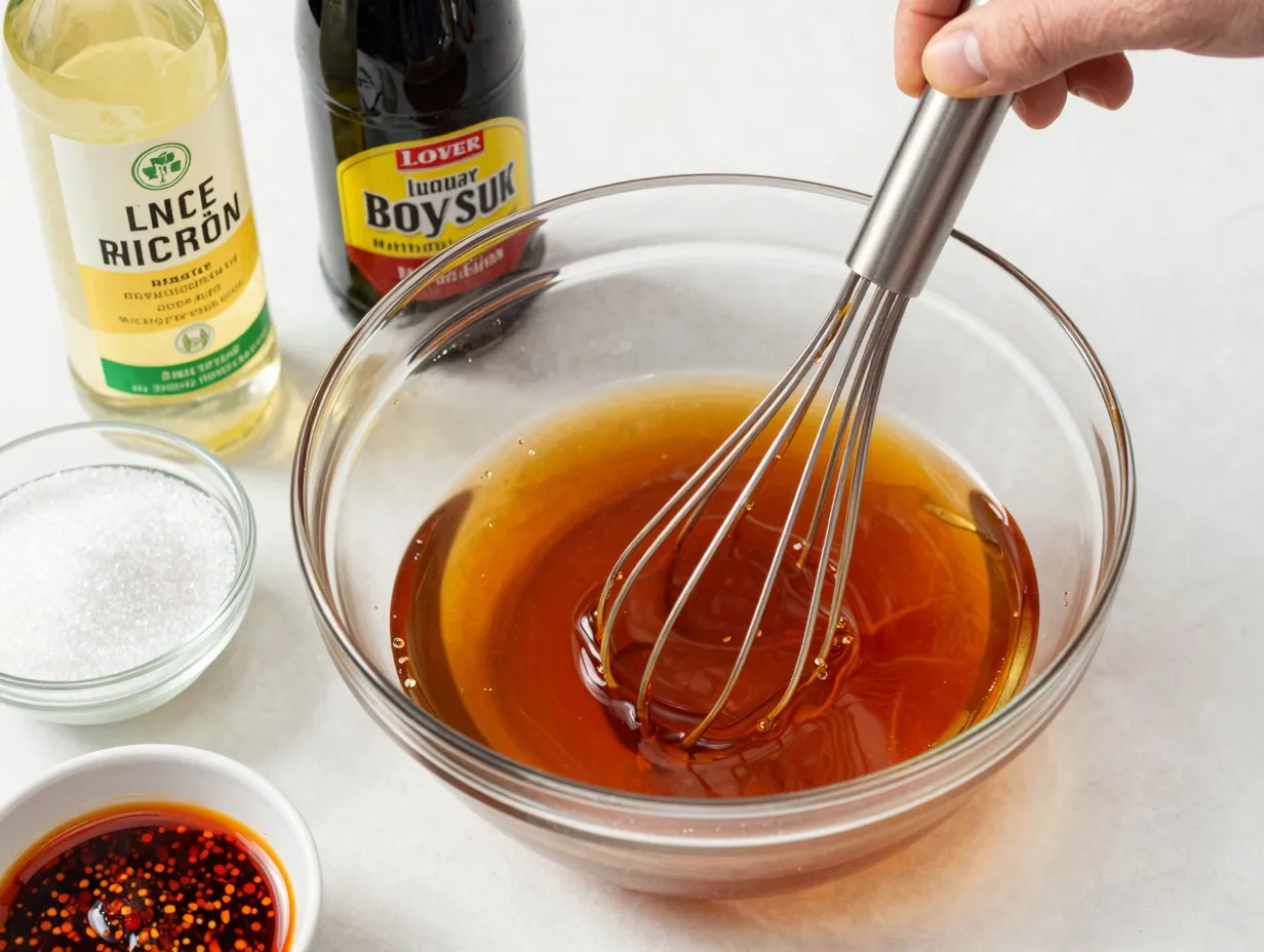 Build a balanced dressing with rice vinegar and sugar