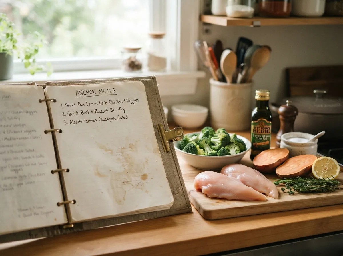 Build around a rotating core of anchor meals