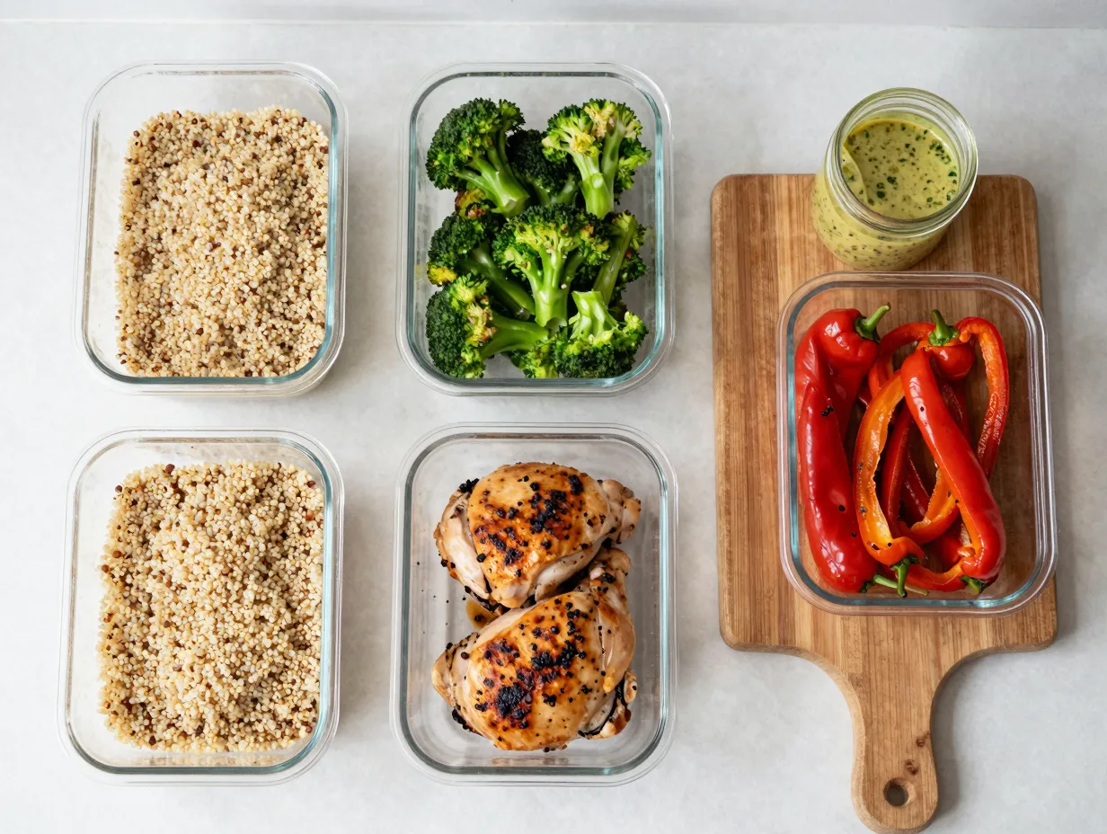 Batch cook one or two components not entire meals