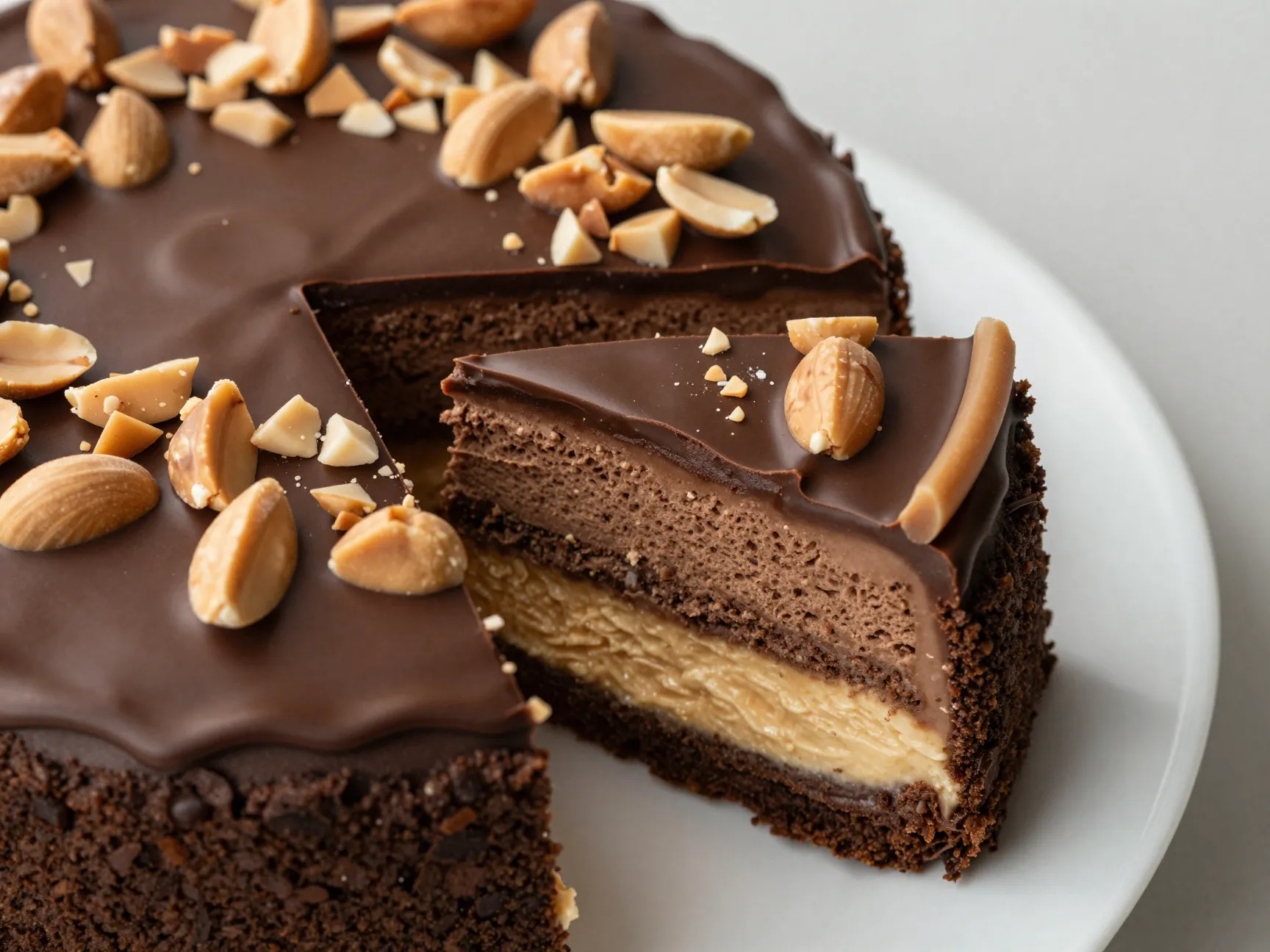 Chocolate peanut butter ice cream cake
