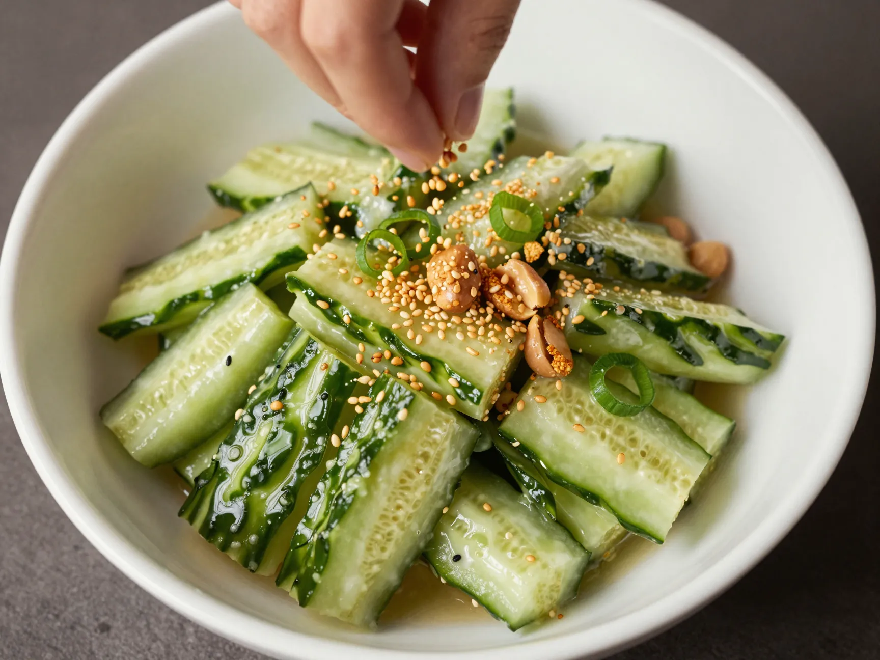 Garnish with toasted sesame seeds for crunch and visual appeal