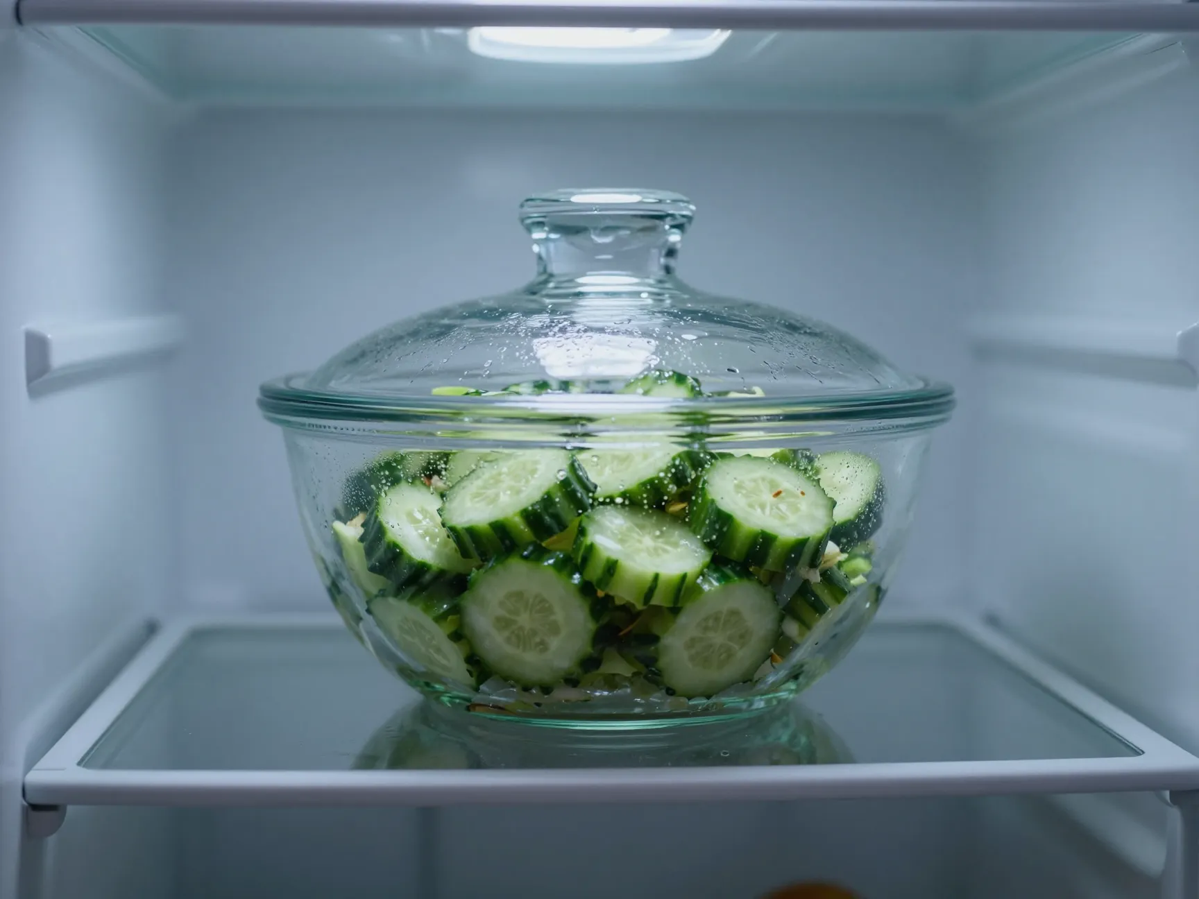 Allow the salad to marinate before serving