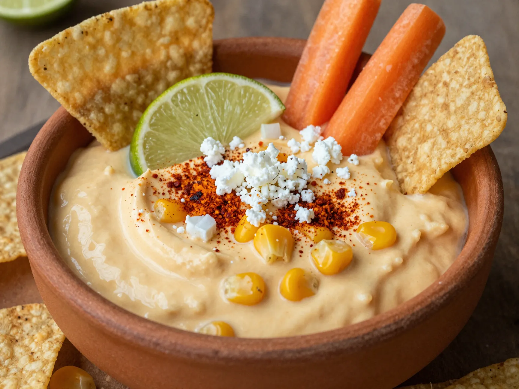 Mexican corn dip inspired by esquites