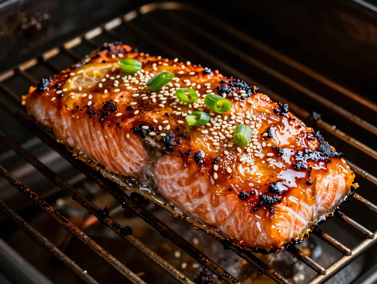 Lemon miso glazed salmon