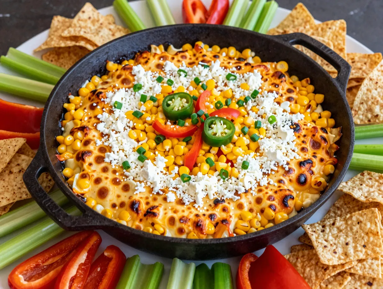 Ultimate loaded corn dip with everything