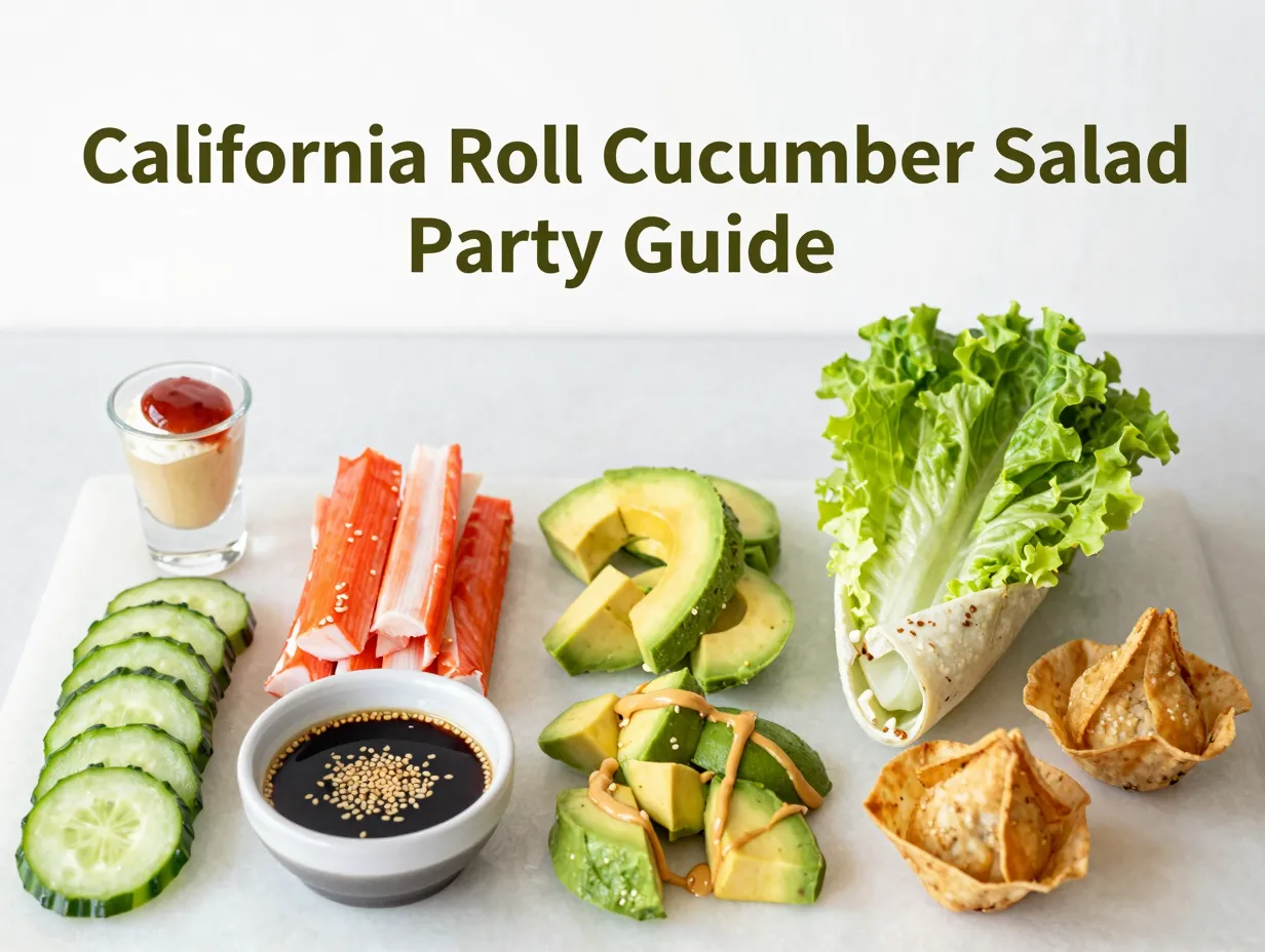 California roll cucumber salad party guide