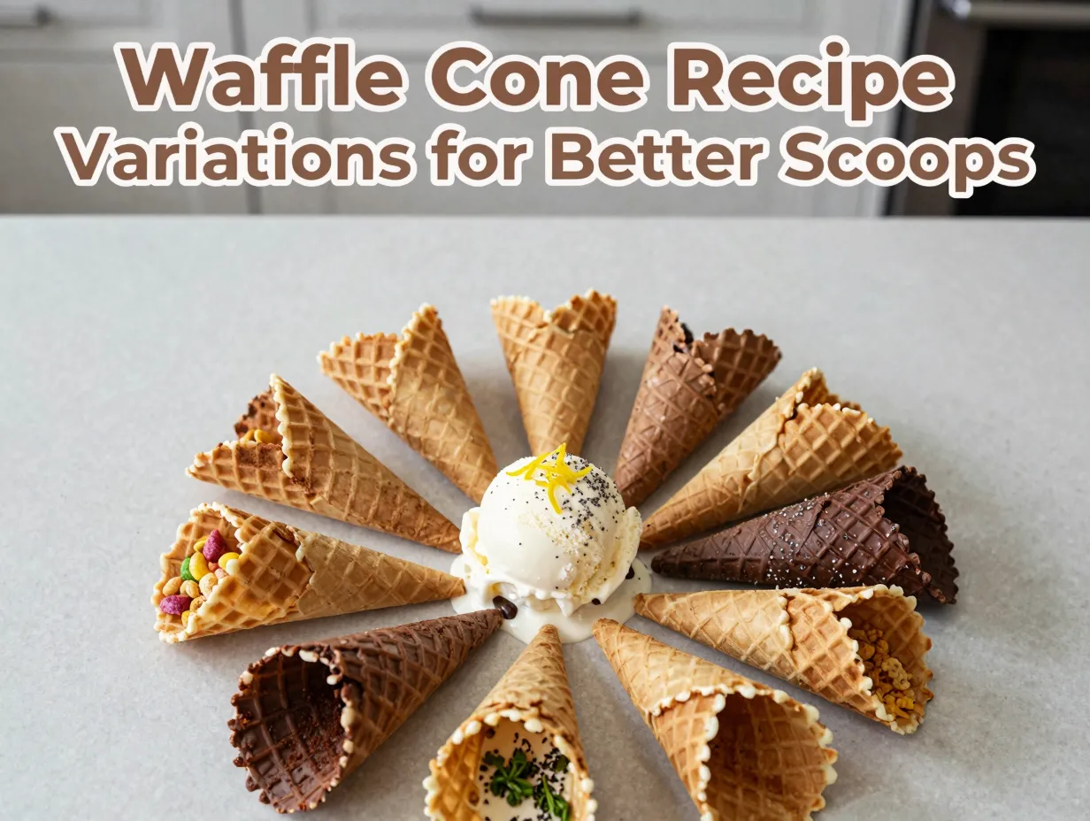 Waffle cone recipe variations for better scoops