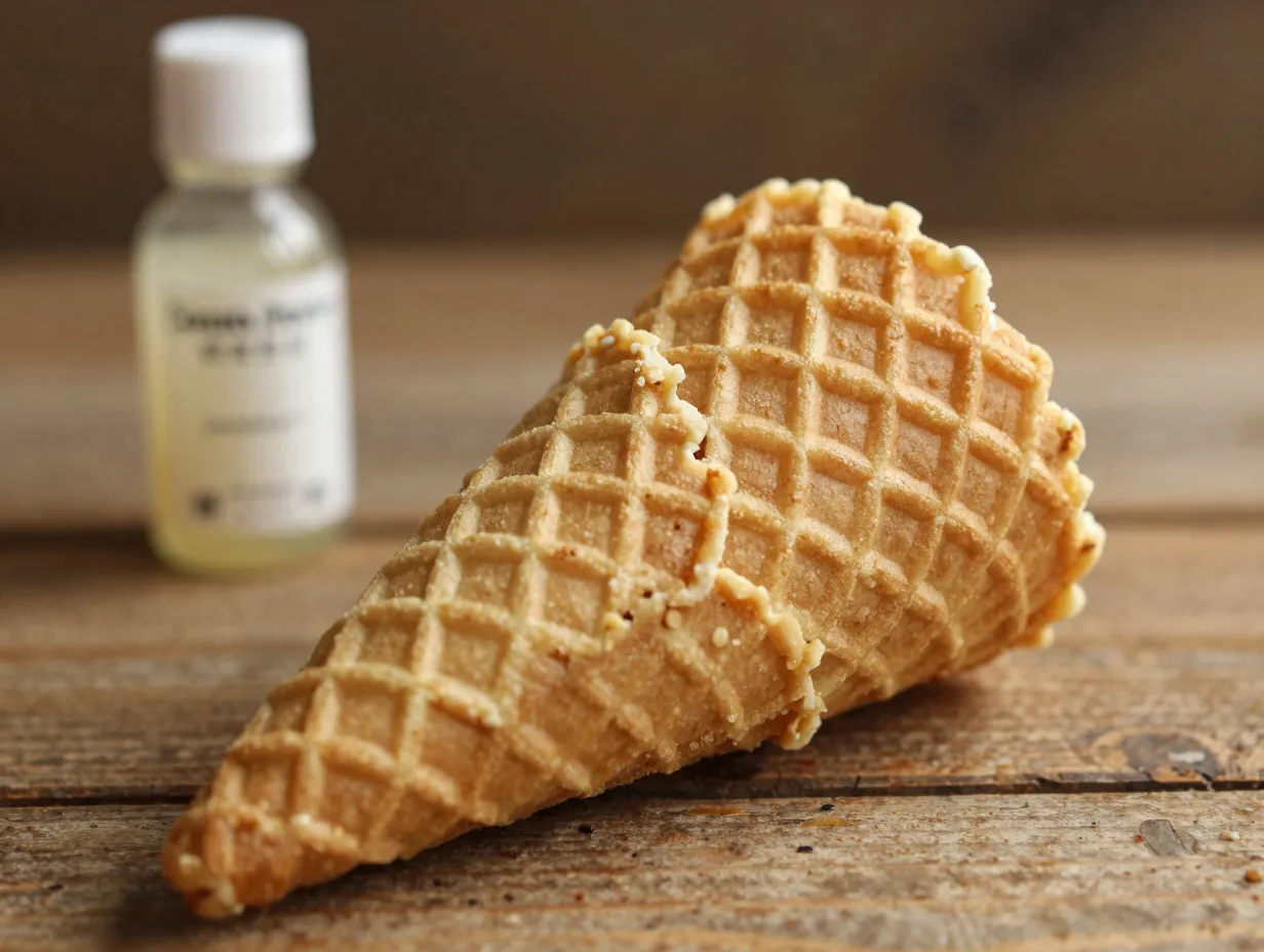 Classic vanilla waffle cone