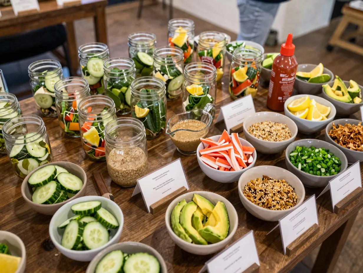 3 mason jar shake and serve station
