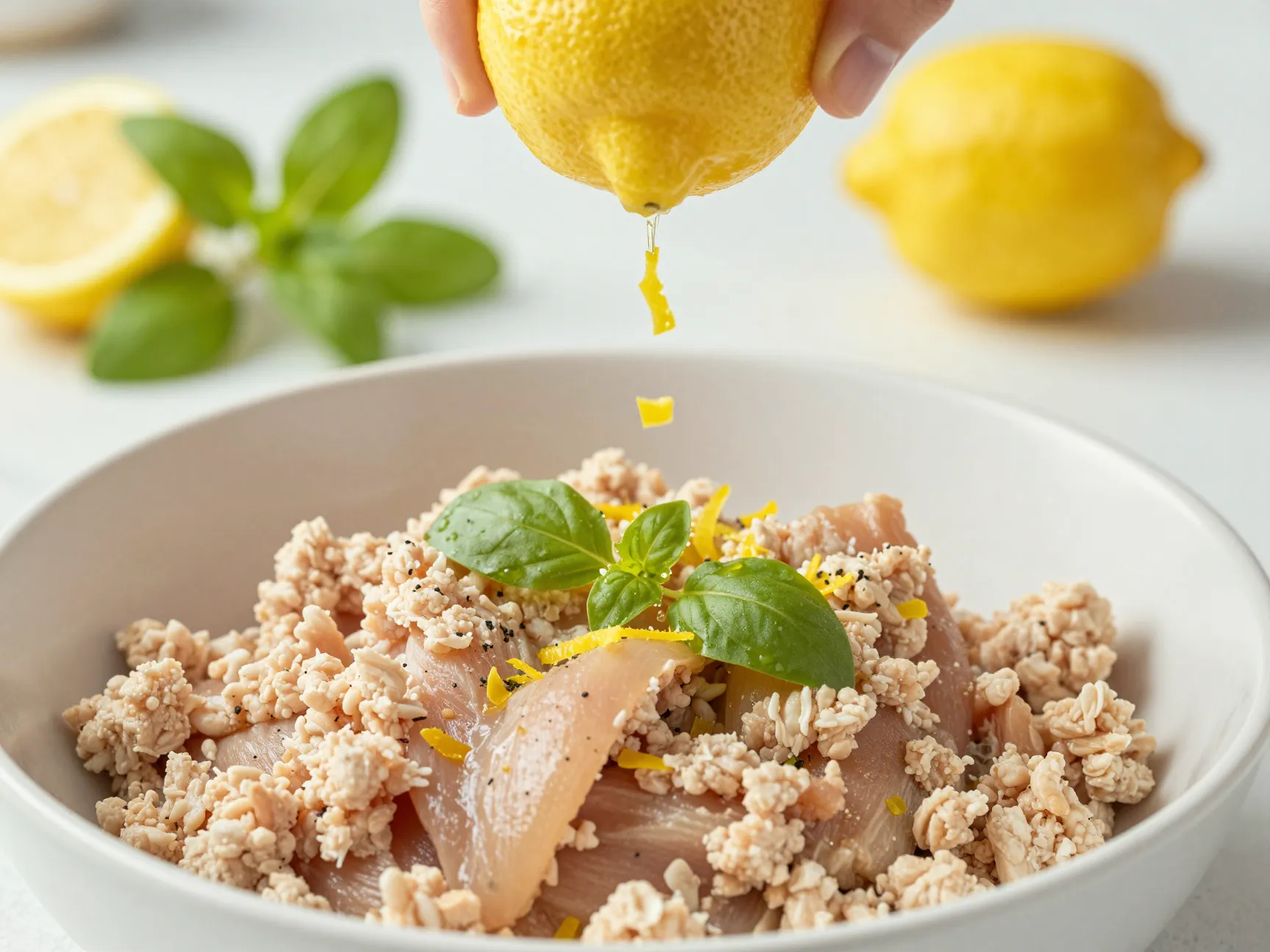 Chicken gyros with lemon and herb marinade