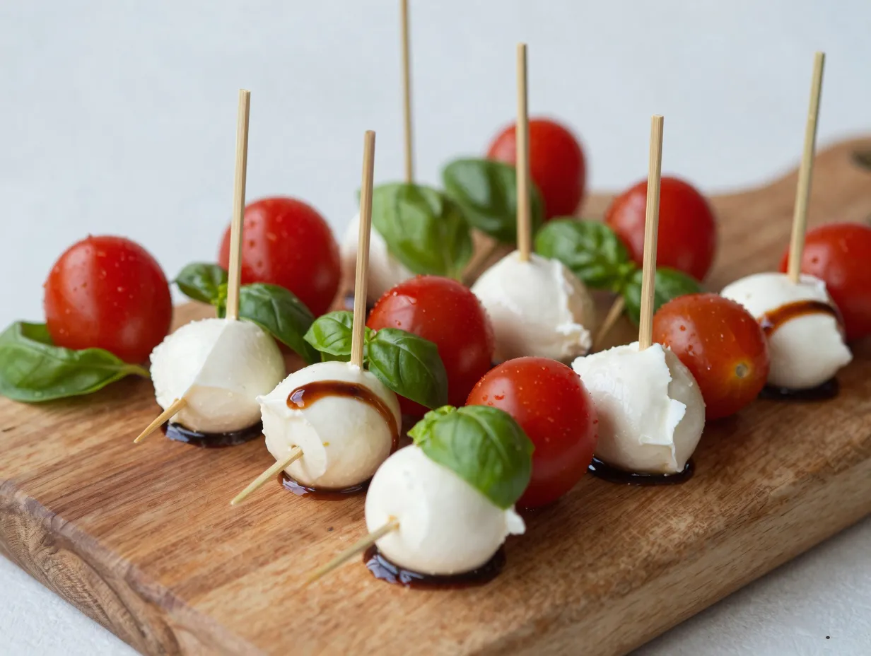 Mini caprese skewers